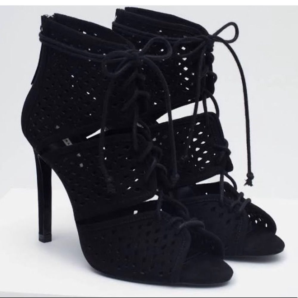 Zara sexy lace up heels